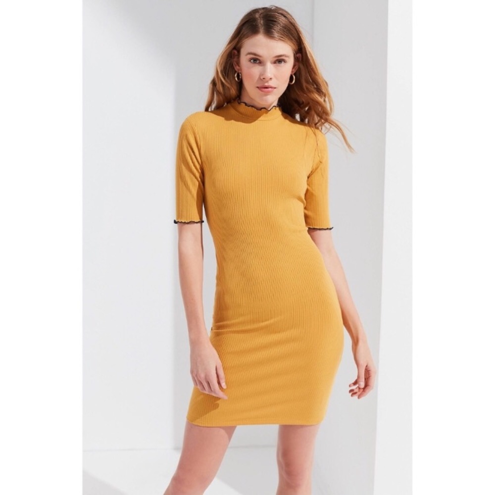 Urban outfitter yellow bodycon dress size xs
